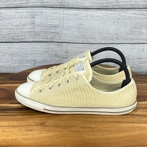 Converse Chuck Taylor All Star Dainty Natural Crochet Design Shoes Womens Size 8
